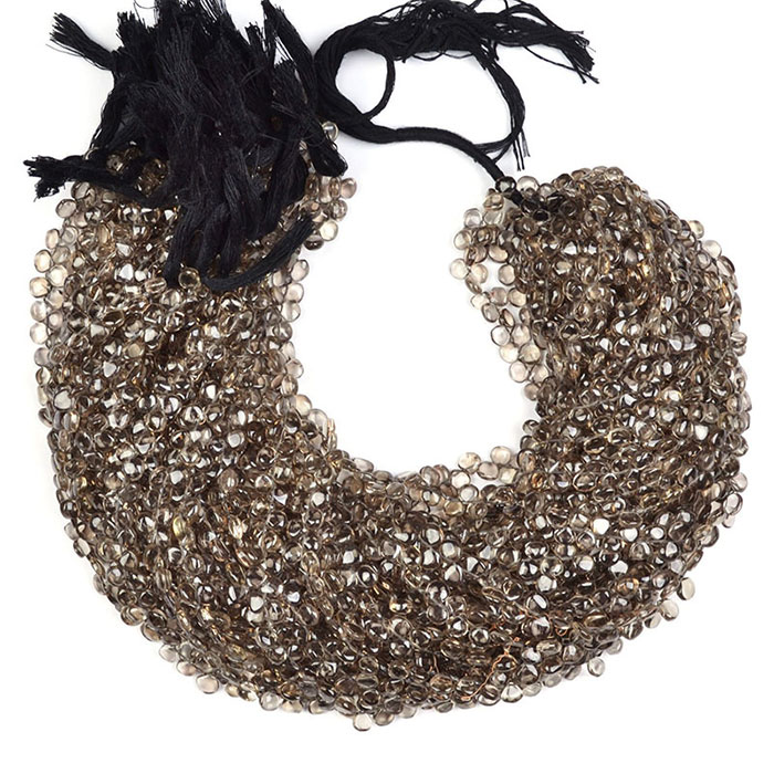 suppliers of Smoky Quartz Plain Beads Strands at best price