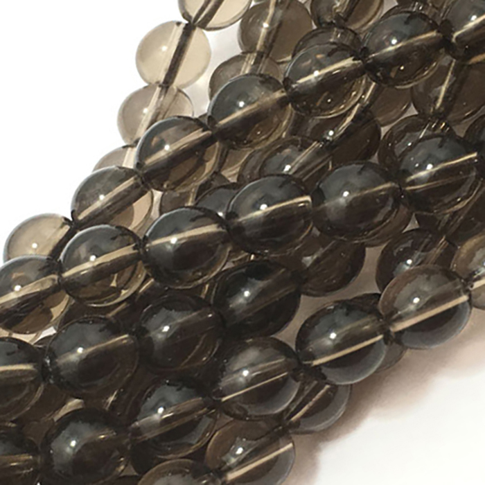 Natural Smoky Quartz Plain Round 6mm to 9mm Beads