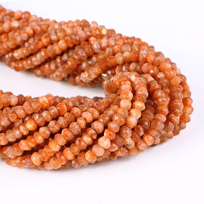 buy online Sunstone Faceted Beads Strands manufacturer