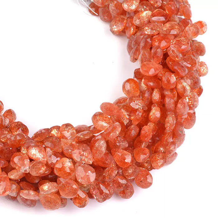 handmade Sunstone Faceted Beads Strands Huge selections