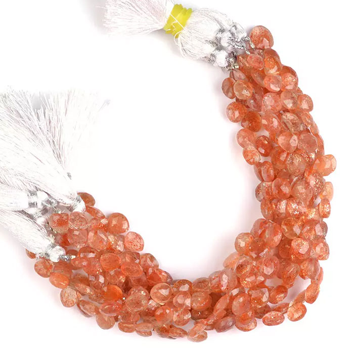 wholesaler of Sunstone Faceted Beads Strands for mala