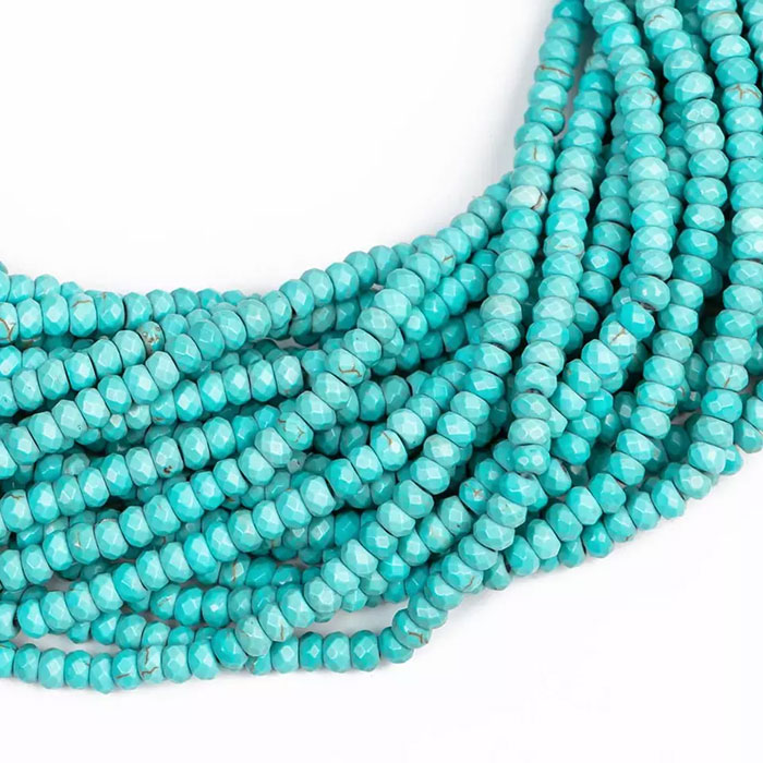 stunning Turquoise Faceted Beads Strands wholesale price