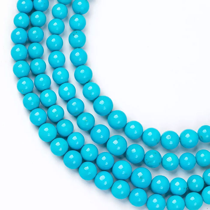 best buy Turquoise Plain Beads Strands for necklace