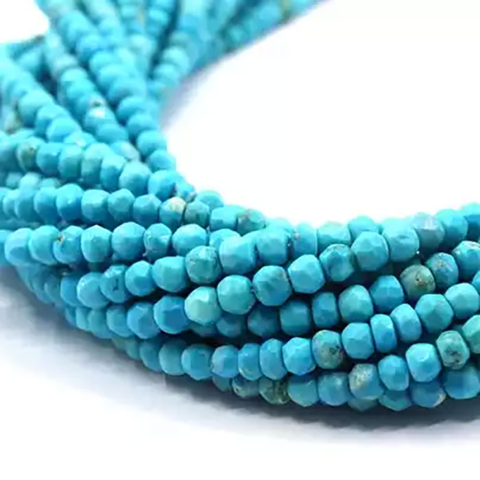 exporters of Turquoise Faceted Beads Strands for mala making