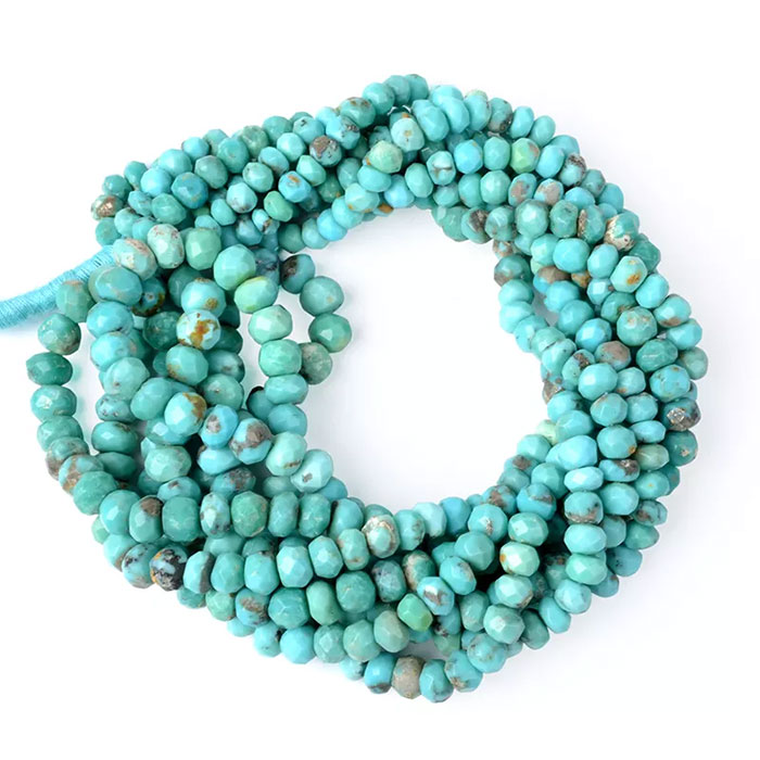 hand made Turquoise Faceted Beads Strands wholesaler