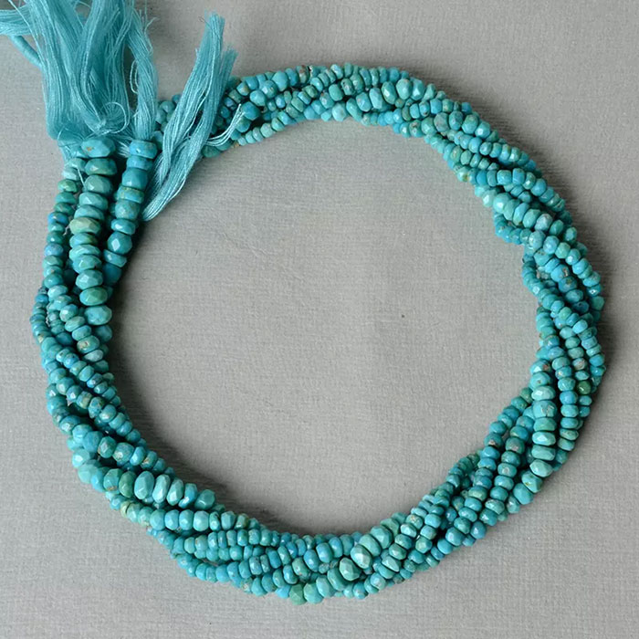high quality Turquoise Faceted Beads Strands for jewelry