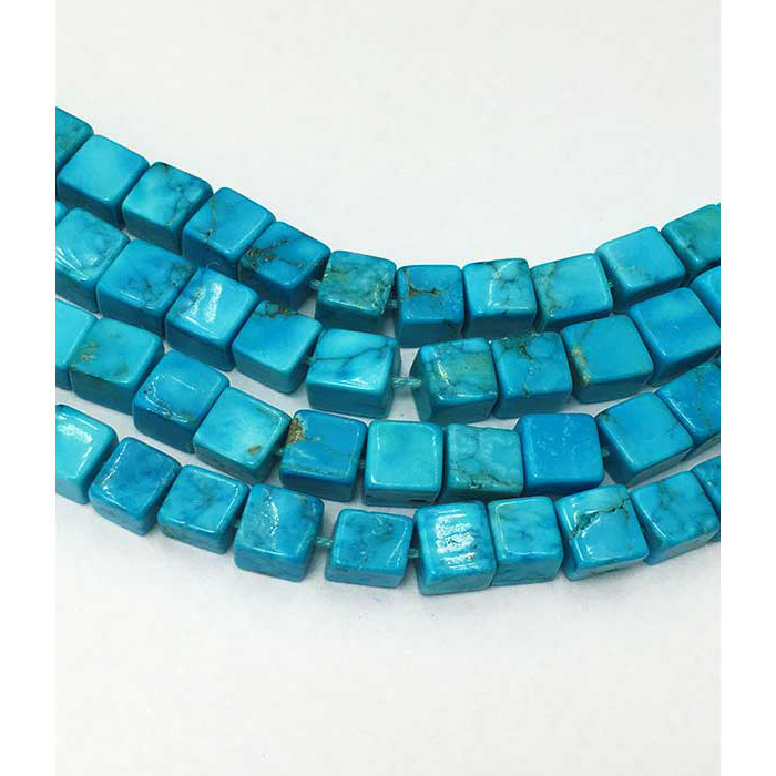 Semi Precious Turquoise Plain Box 5MM To 5.5MM Beads