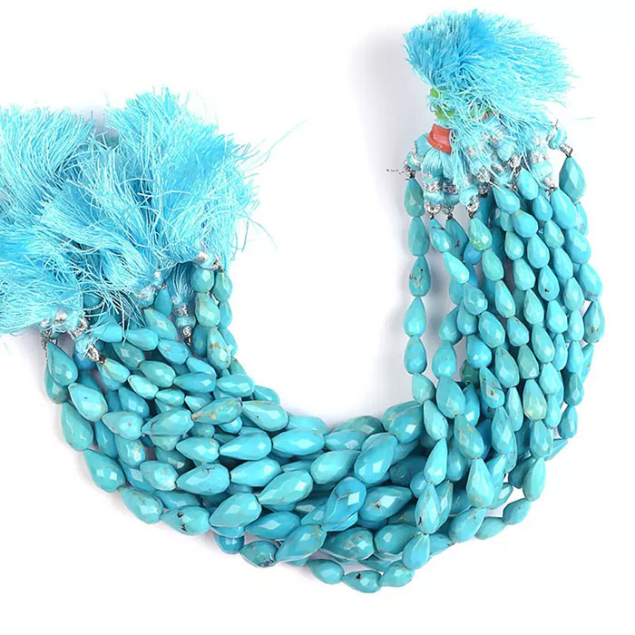 high quality Turquoise Faceted Beads Strands for jewelry