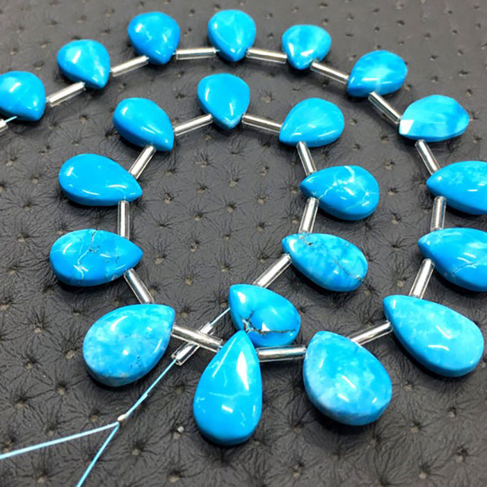 awesome look Turquoise Plain Beads Strands mala
