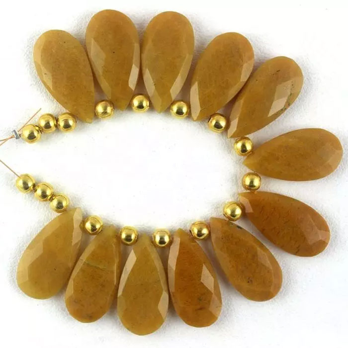 suppliers of Aventurine Side Drill Pear Drop Beads Strand at best price