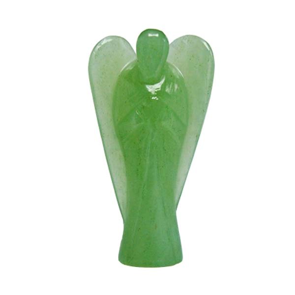 Genuine Green Aventurine Gemstone Carved Angel