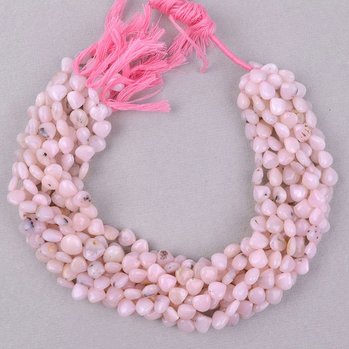 high quality Pink Opal Plain Beads Strands for jewellery