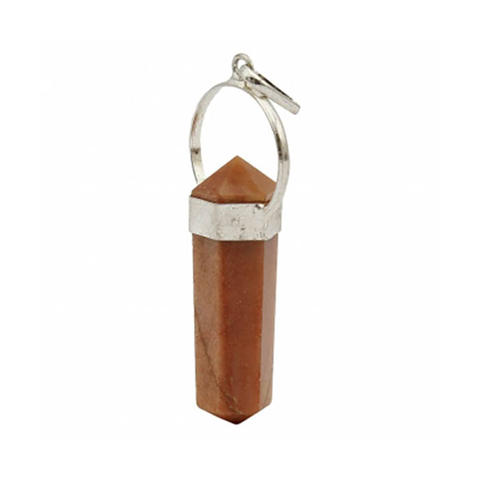 Large Chakra Symbols Sterling Silver Pencil with natural gemstone