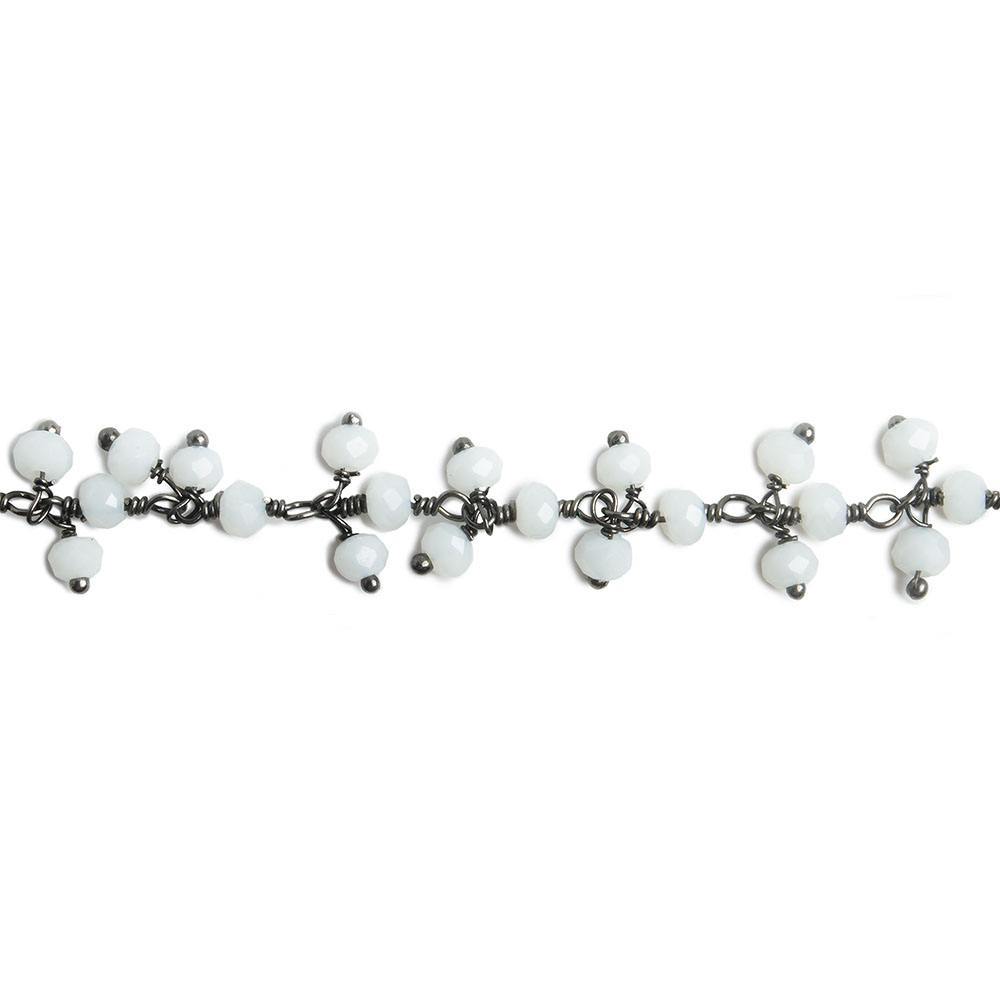 Online Handmade White Crystal Rondell Chain