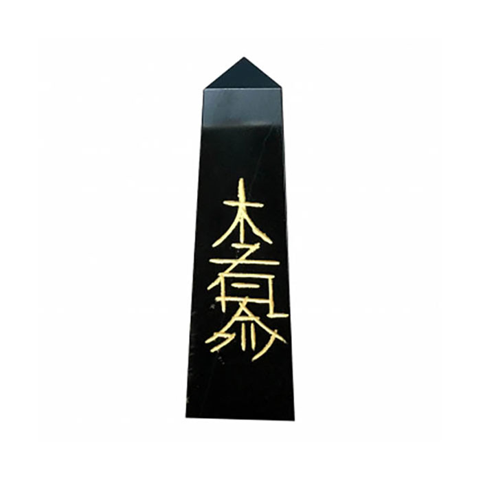 Black Agate gemstone with Root chakra Pencil at chakracollections.com